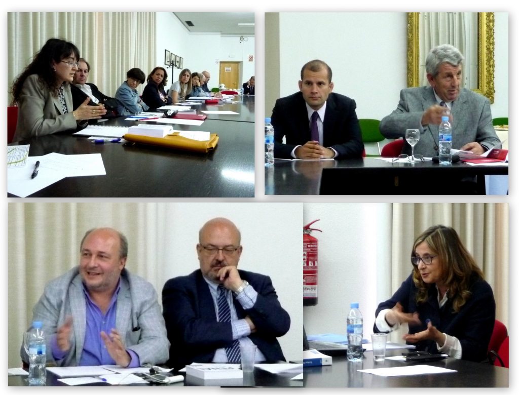 Algunos momentos del debate tras cada una de las ponencias, con intervencines, entre otros, de los Profs. Dres. Rueda Martín y Paredes Castañón.